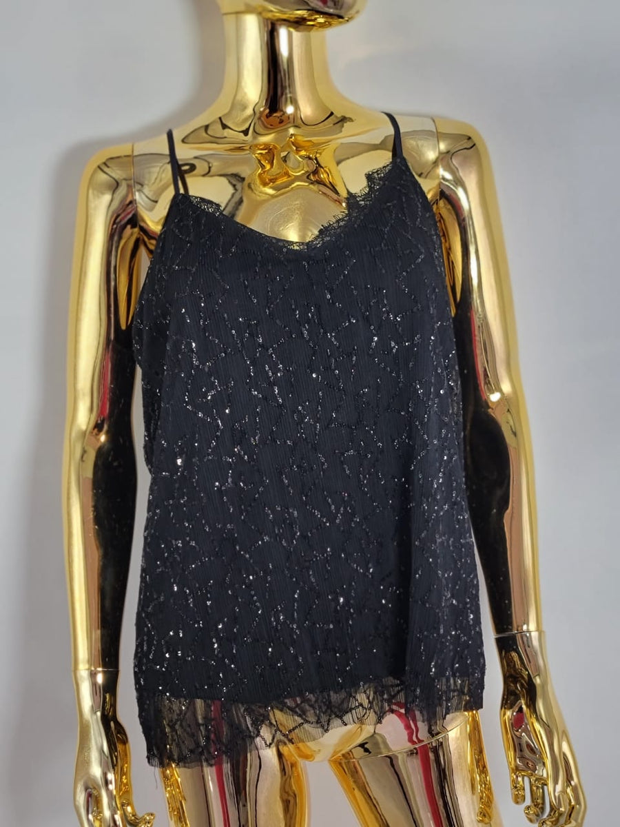 Blusa Preta com Brilho - Pool (Riachuelo)