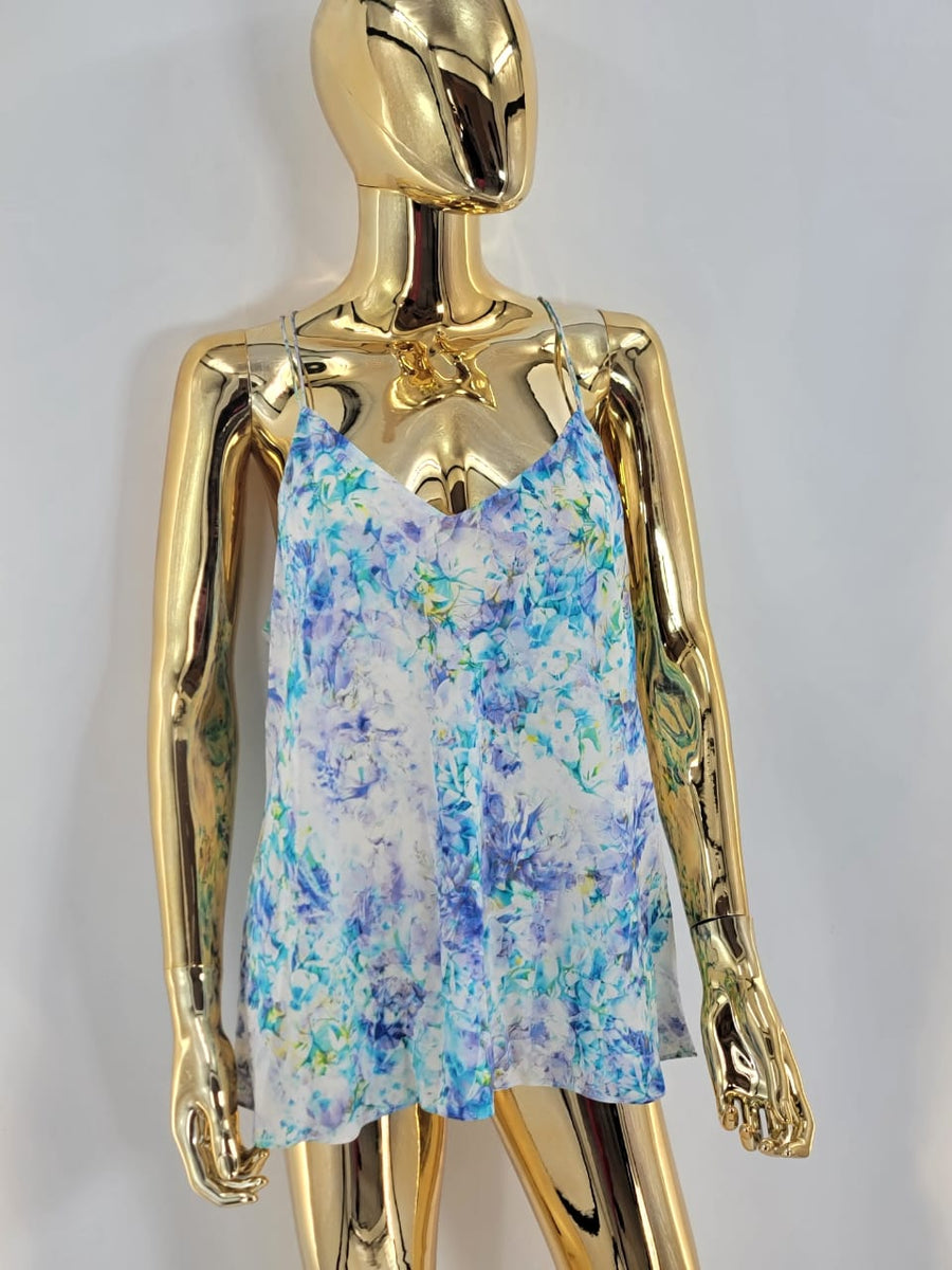 Blusa Azul com Flores - Forever New