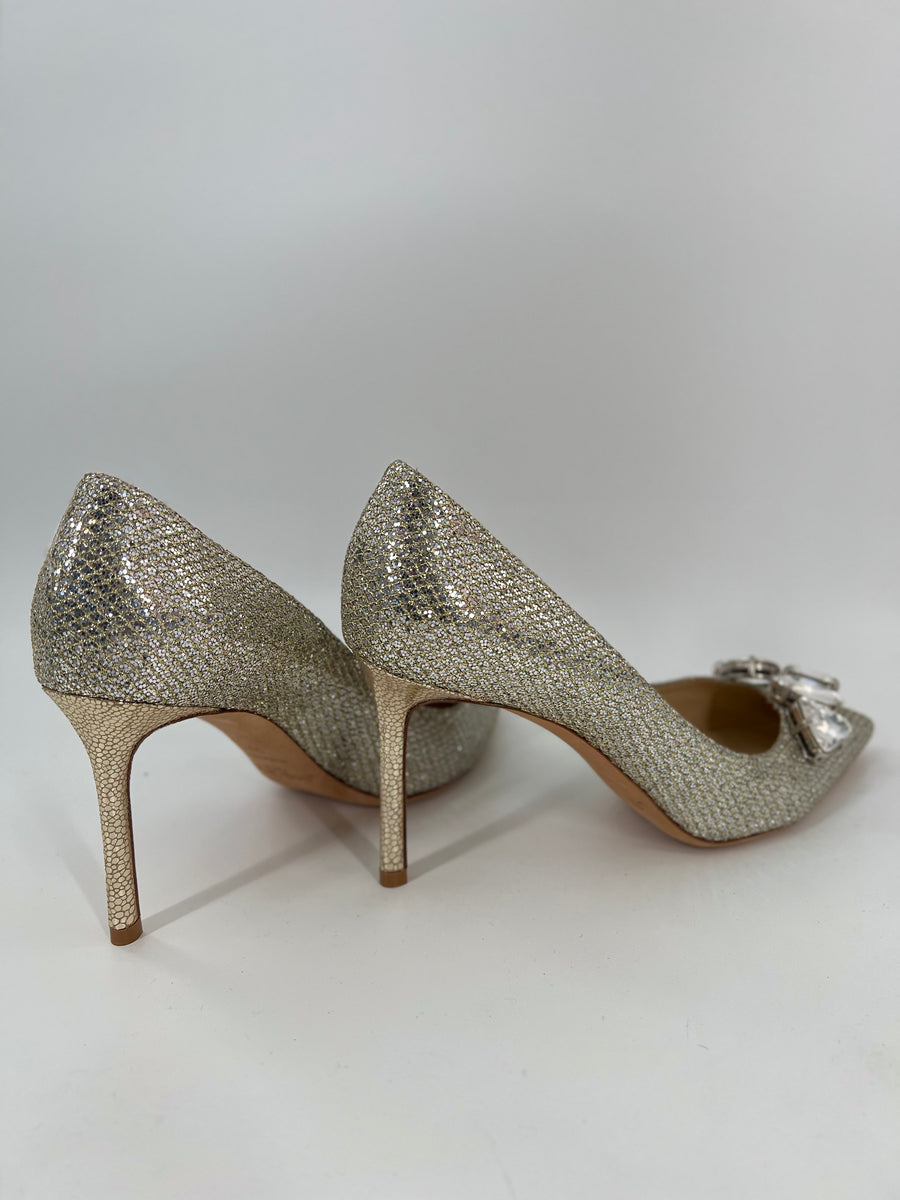 Jimmy Shoo (Point Toe-Crystal)