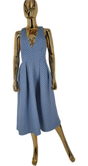 Vestido Asos - Azul com Bolinhas Pretas